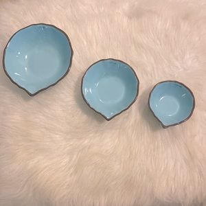Turquoise and Brown Chantal Set of Three Measuring Cups